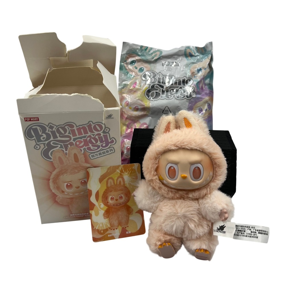 POP MART The Monsters Big Into Energy Happiness Vinyl Plush Pendant Labubu